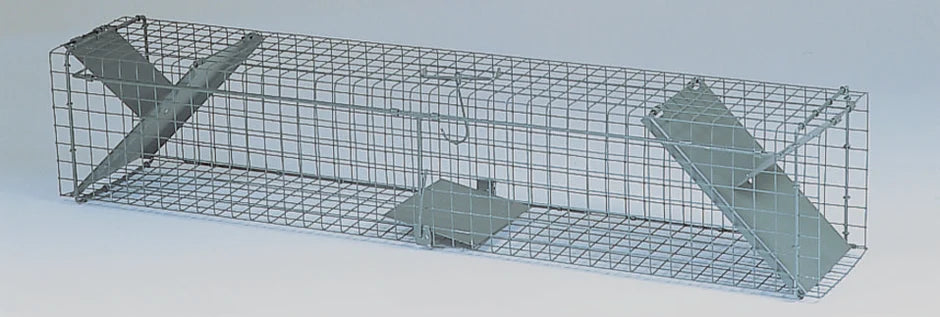 Durchlaufkastenfalle 100x25x27 cm – zum Lebendfang für Marder, Kaninchen, Ratten & Iltissen