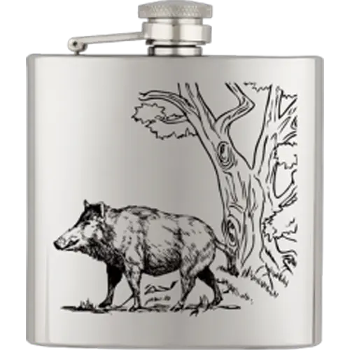 Flachmann Edelstahlflasche mit Lasergravur Fritzmann