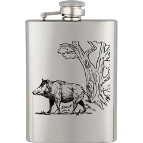 Flachmann Edelstahlflasche mit Lasergravur Fritzmann