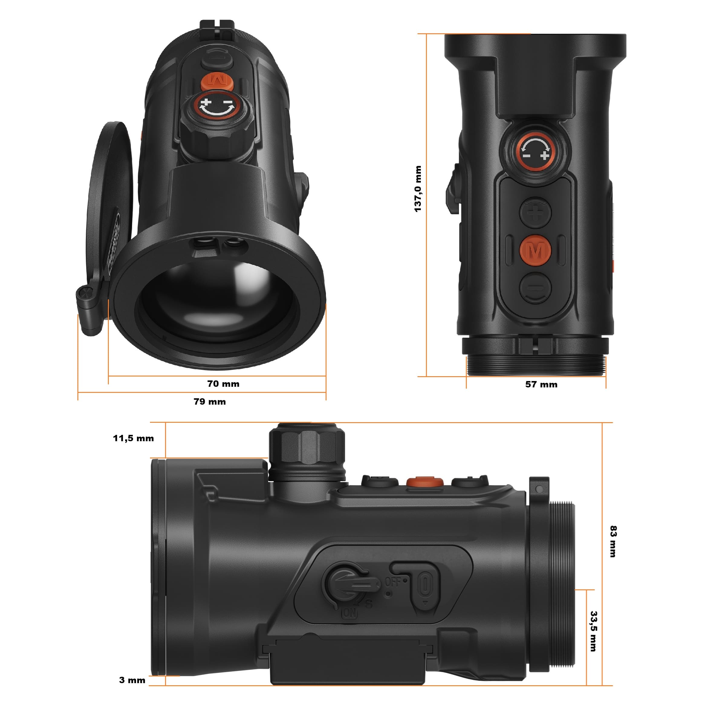 Hunt 650L Pro LRF – Wärmebild-Vorsatzgerät + Laserentfernungsmesser